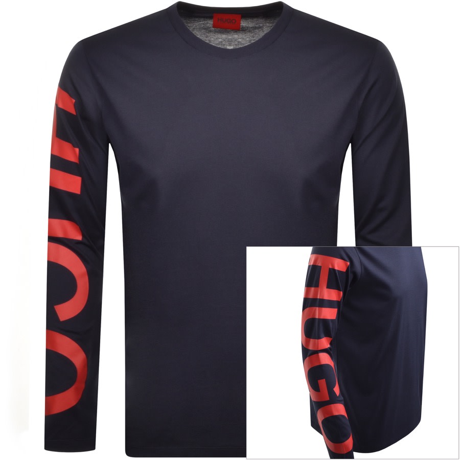 Alternative Image for ProductHUGO Demeo Long Sleeved T Shirt Navy1